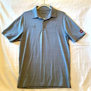 Auburn University Under Armour Heat Gear Polo. Mens Small. Gray